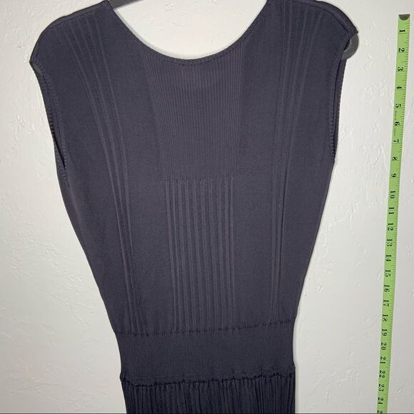 Sz Large Oscar De La Renta Navy Drop Waist Dress - Picture 6 of 11